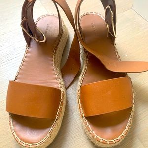 Brown espadrille sandals